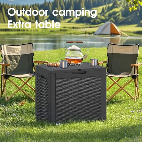 31 Gallon Outdoor Storage Box Waterproof Deck Box for Patio