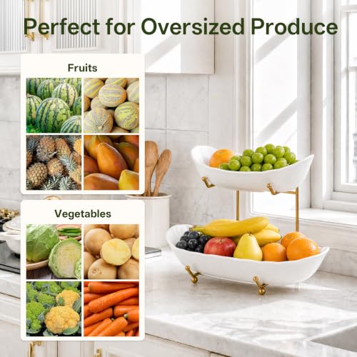 2 Tier Large Fruit Bowl