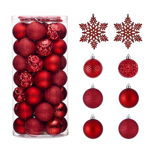 50ct Christmas Tree Decorations Ball Ornaments 2.36 Inches (50 Count)