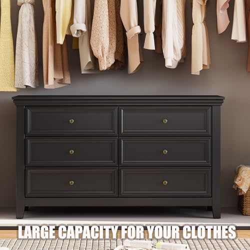 Black 6 Drawer Dresser