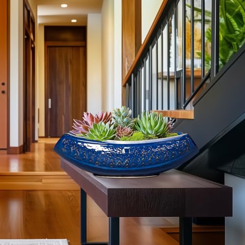Bonsai Pots 18 Inch Large Ceramic Succulent Pots for Indoor Outdoor