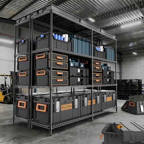 4 Tiers Storage Shelves Load 1200LBS