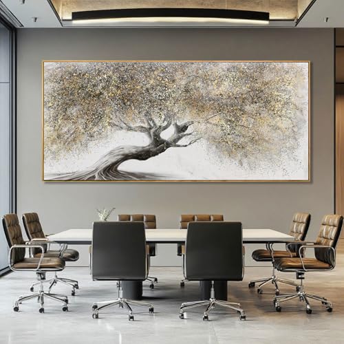 Tree Canvas Wall Art Nature Posters Vintage Hanging Wall Decor 32"x70" Decorations for Living Room Framed Art for Dining Room Area