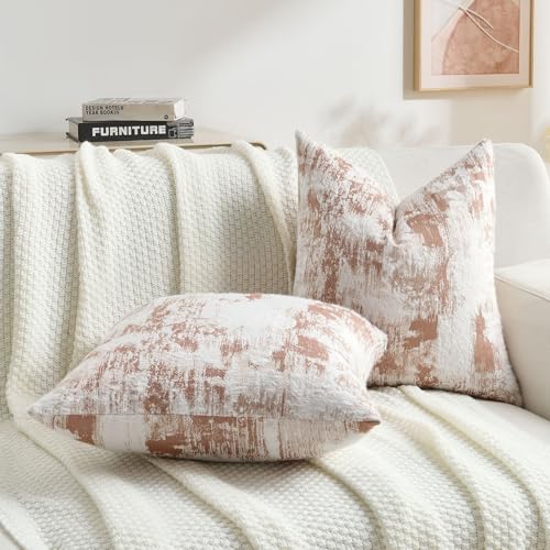 Pack of 2 Faux Cashmere Throw Pillow Covers 24x24 Inch