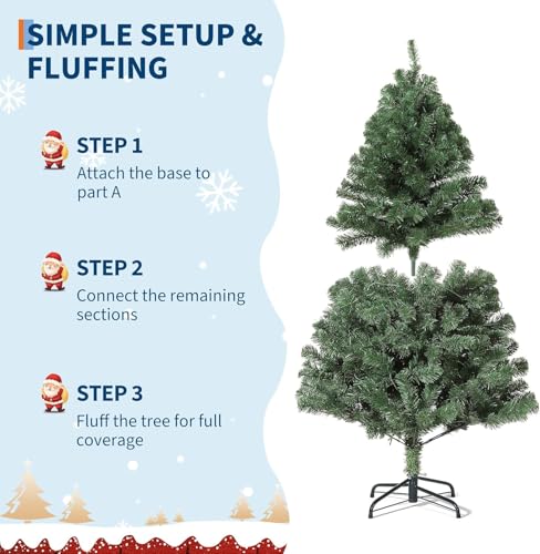4.5 ft Artificial Christmas Tree Prelit