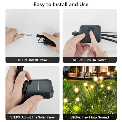 Solar Garden Lights Outdoor Waterproof (2 Count)