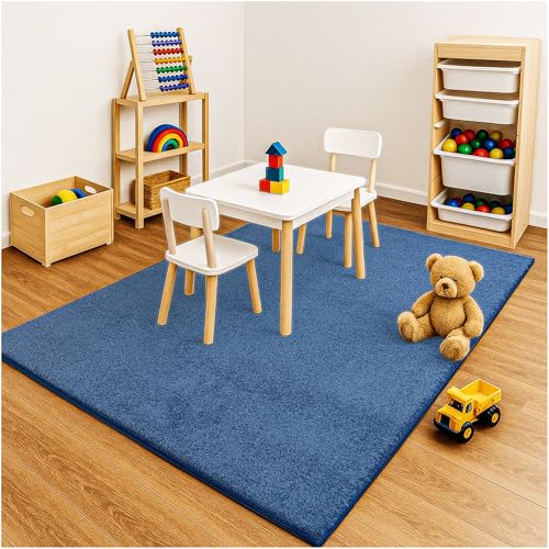 Soft & Colorful 8' Round Kids Classroom Area Rug