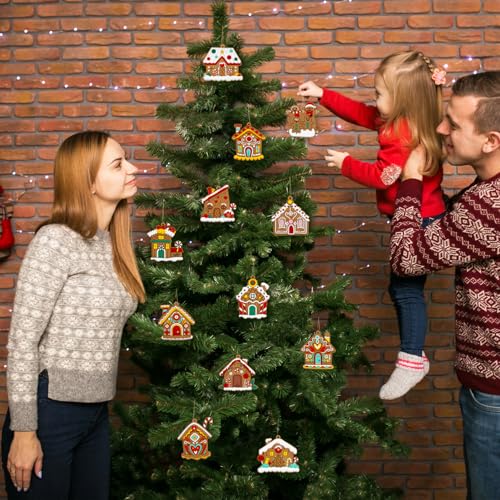 Gingerbread House Ornaments Christmas Tree Decoration (24 Count)