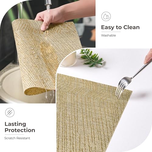 Gold Placemats Set of 12 (12 Count)