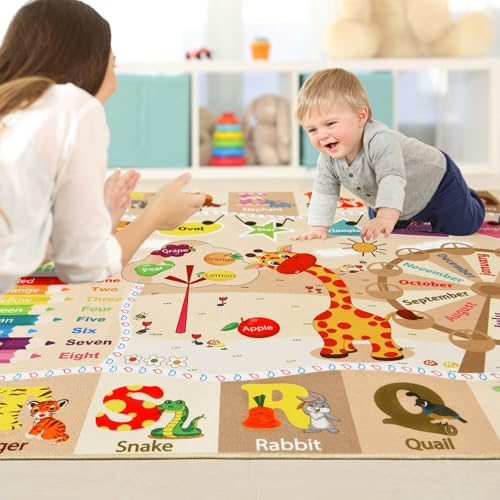 BENRON 3x5 Playroom Rug for Kids Washable