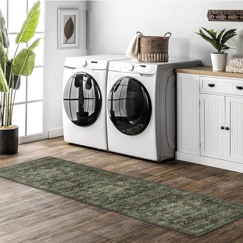 Ultra Thin Washable Teal Non Slip Bathroom Rug