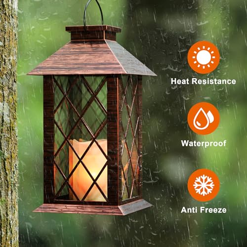 Solar Lanterns Outdoor Waterproof (2 Count)