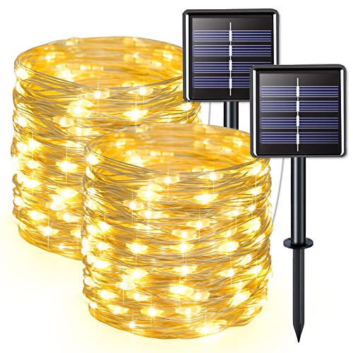 2 Pack Solar Fairy Lights (66 Foot)