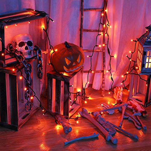 5MM Wide Angle Halloween String Lights Orange