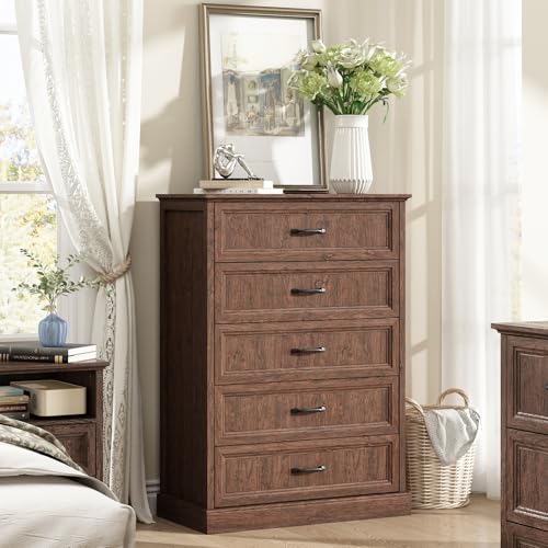 Farmhouse 5 Drawer Dresser for Bedroom