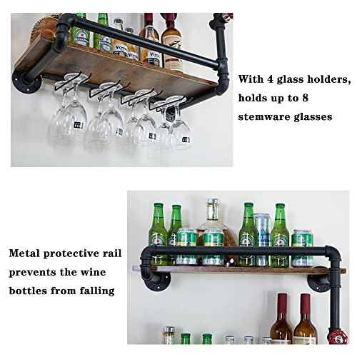Wine Rack Wall Mounted 2 Tier