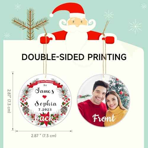 Personalized Our First Christmas Married Ornament 2025