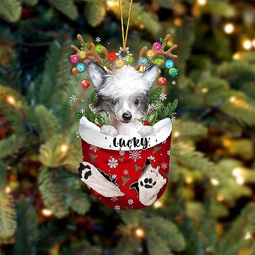 Chinese Crested Dog Christmas Ornament