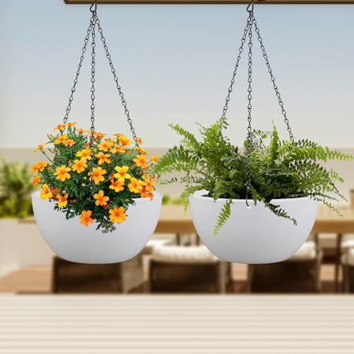 8 inch Small Hanging Planters for Indoor Outdoor Plants (2 Count)