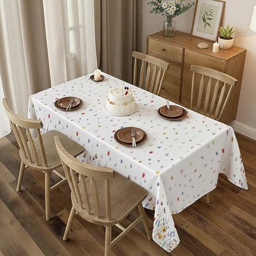 Floral Tablecloth 4 Packs 54x108 Inch (4 Count)