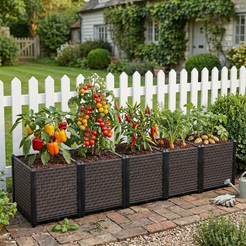 Large Planters for Outdoor Plants 20" Tall Planter Box (5 Count)