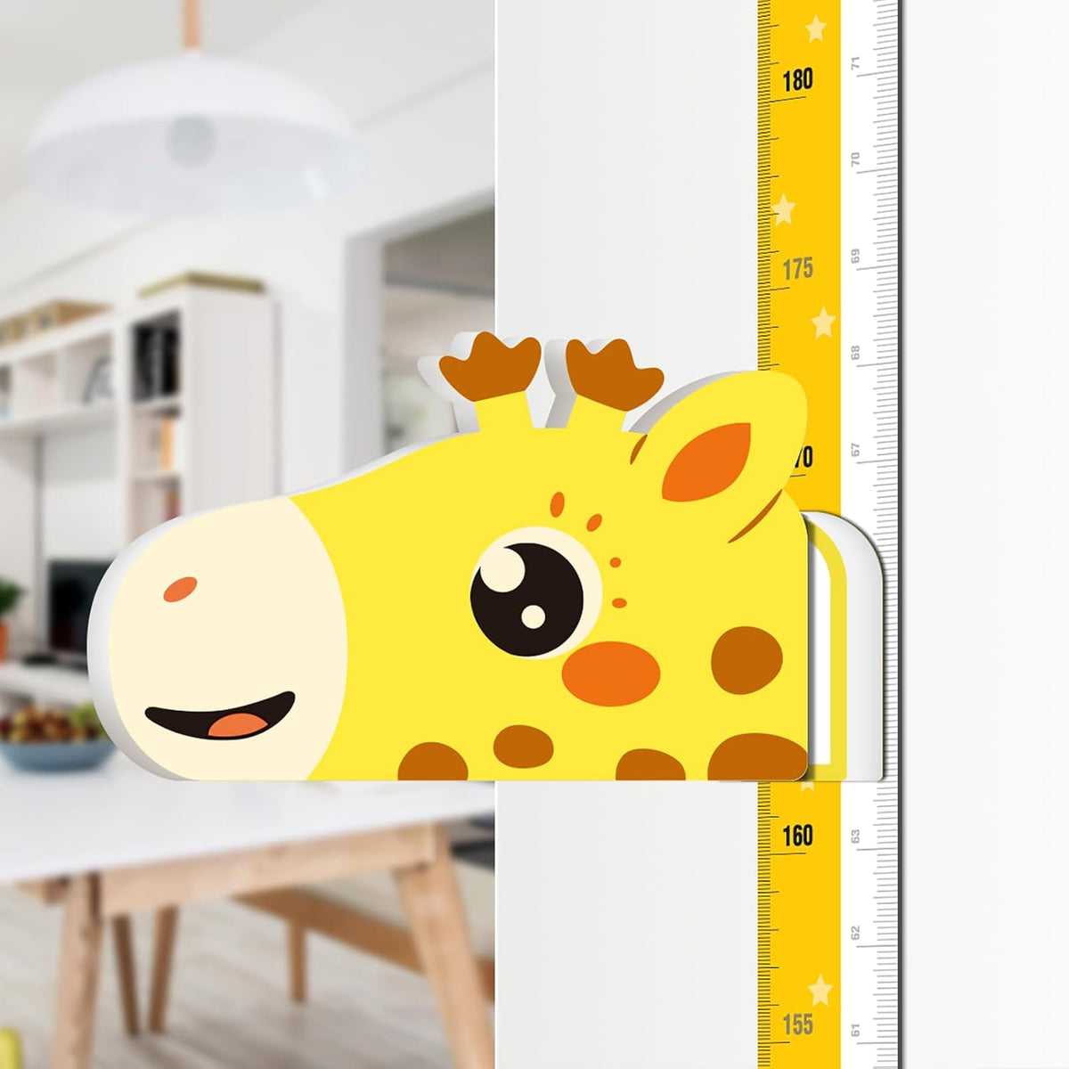 Kids Growth Chart Height Measure Wall Decal Animal Alphabet Stickers Giraffe Design Removable Wall Decorations - HavenBliss Decor