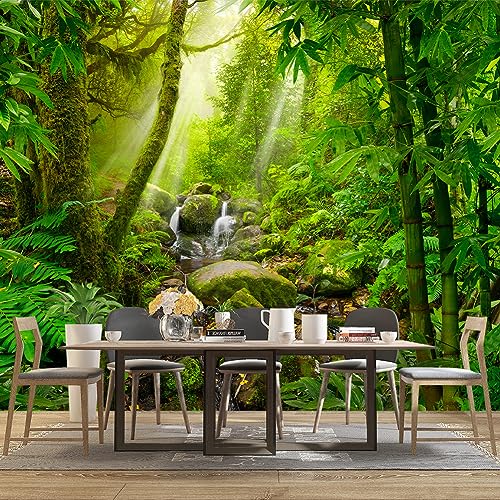 Green Forest Tropical Rainforest wallpeper Living Room Bedroom Nature Jungle Landscape Office Woodland Scenery Tree wall Mural