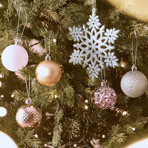 50ct Christmas Tree Decorations Ball Ornaments 2.36 Inches (50 Count)