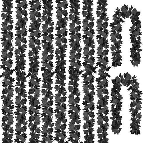 10 Pack Black Fall Leaf Garland (59 Foot)