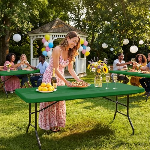 Fitted Tablecloth for 8 Foot Rectangle Tables (6 Count)