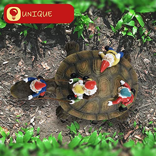 Garden Gnomes Decorations for Yard Statues Turtle Outdoor Decor