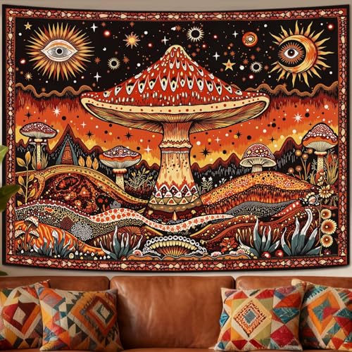 Hippie Mushroom Tapestry