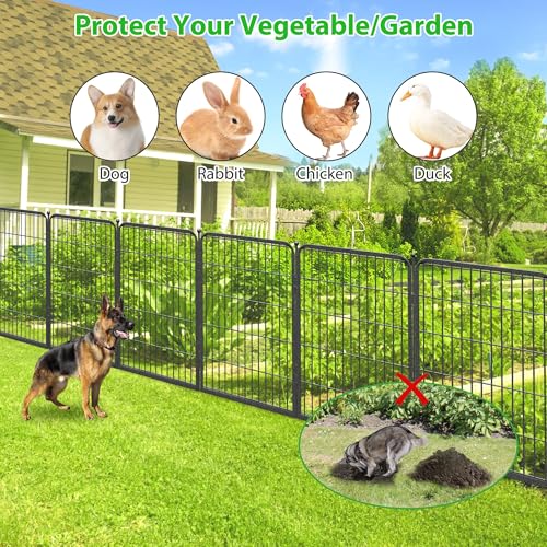 Decorative Black Metal Garden Fence (72.09 Sq Ft)