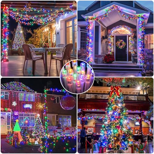 150 LED Multicolor Christmas Tree Lights Indoor Outdoor Waterproof (59 Foot)