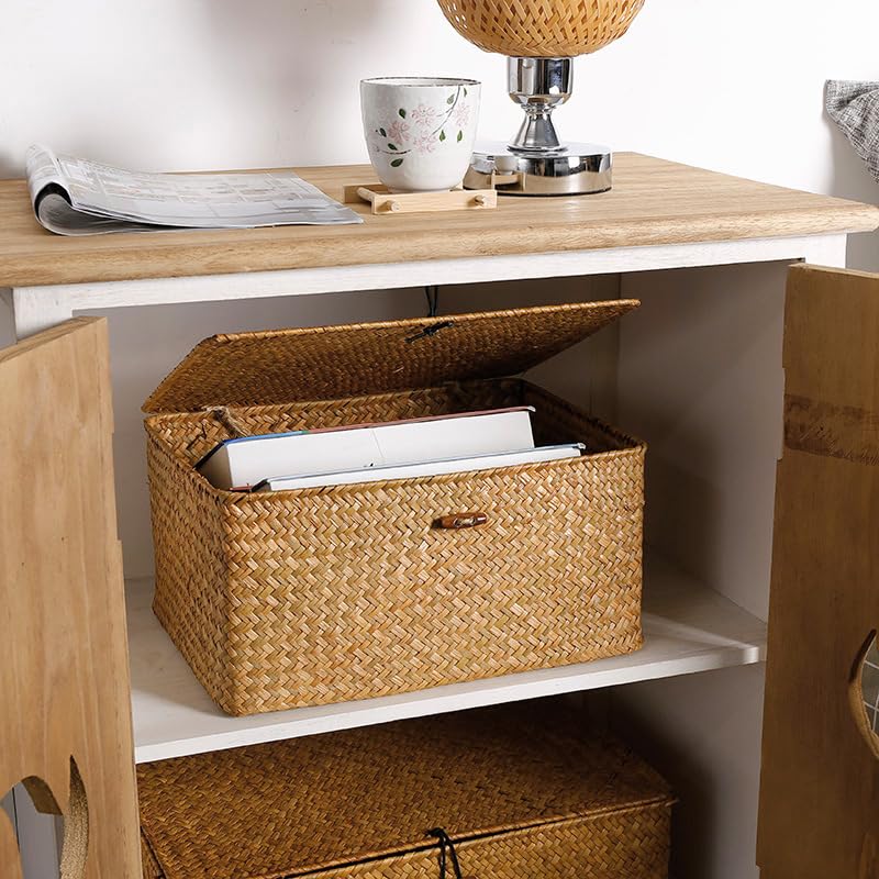 Wicker Basket with Lid (10.22 Count)