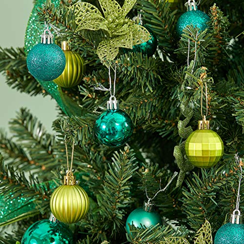 24ct Green Christmas Ornaments for Tree Decorations (24 Count)
