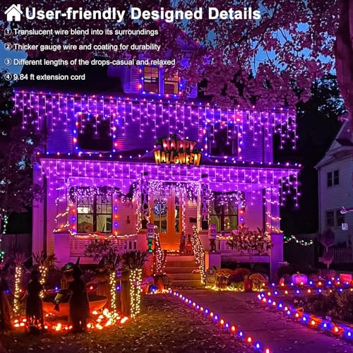 66ft Purple Christmas Lights Outdoor
