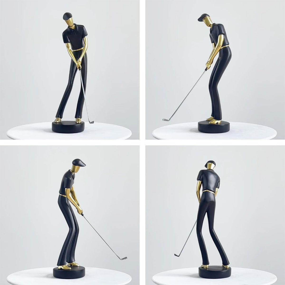 Golfer Figurine Statue Golf Sculpture Modern Home Decor 9.4 Inch