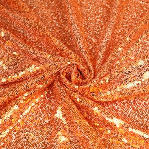 Sequin Tablecloth 50x72 Inch Orange Halloween Thanksgiving Party