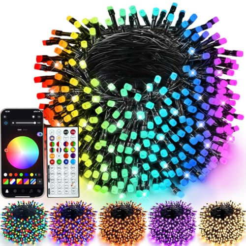 Smart Color Changing Halloween Christmas Lights 165 FT 500 LED App Remote