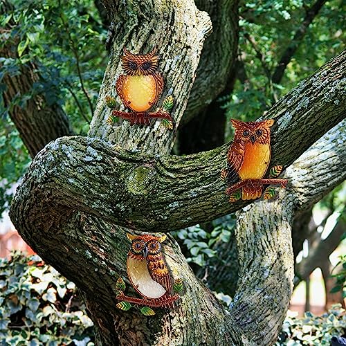 Owl Decorative Metal Wall Art Owl Outdoor Decorative Metal Bird Wall Art Exquisite Valentine Decoration Gifts For Garden Patio Porch Bedroom Kitchen Lover Gift 9 Inch Set Of 3 (3 Count)