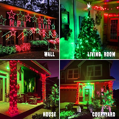 200 LED Red & Green String Lights Outdoor for Christmas Decor (66 Foot)