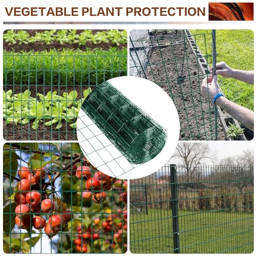 4 ft x 100 ft Green PVC Coated Welded Wire Fence