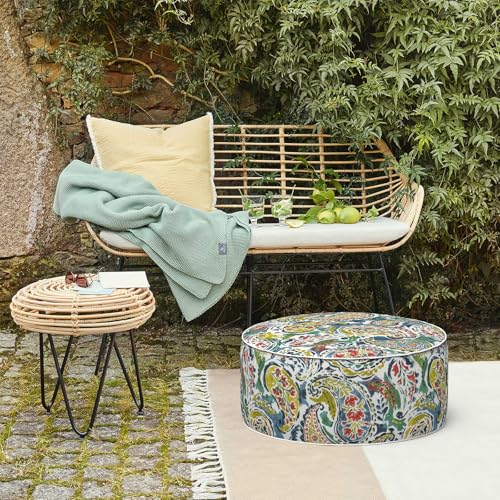 Inflatable Stool Ottoman Footrest with Handle