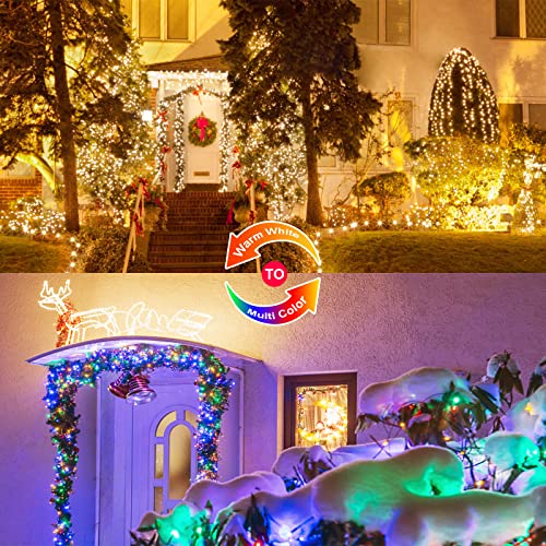 2 Pack Solar Christmas Lights Outdoor Waterproof (66 Foot)