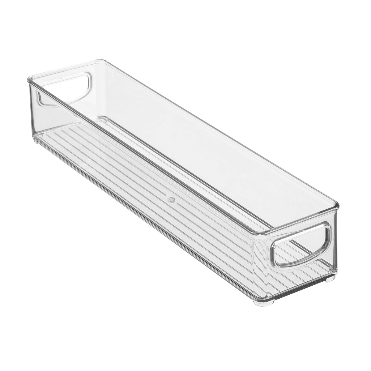 Slim Clear Plastic Storage Bin (2 Count)