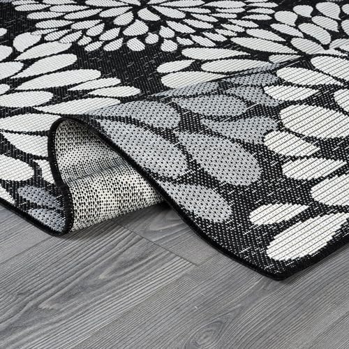 Outdoor Rug 6x9 Modern Exotic Tropical Leaf Area Rugs for Indoor and Outdoor Patio Deck Porch Garden Water Resistant Washable Outside Carpet (58.5 Sq Ft)