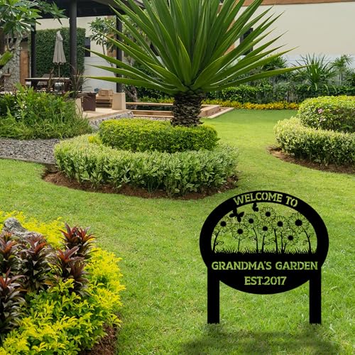 Personalized Metal Garden Sign with Stake