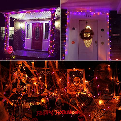 Orange & Purple Halloween Lights (75 Foot)