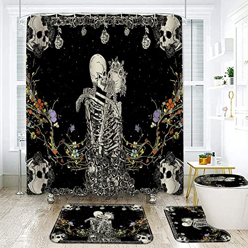 Halloween Decorations Shower Curtain Set with Non (16 Count)